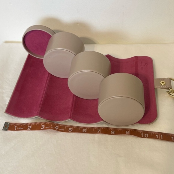 Vlando Travel Jewelry Organizer Roll Leather Case 3 Sections - Picture 9 of 10